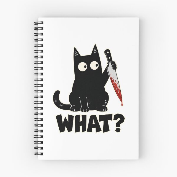 Item preview, Cat What? Murderous Black Cat With Knife designed and sold by bobcatmarty.