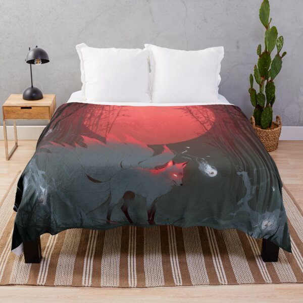 Item preview, Kitsune Beneath Red Moon designed and sold by Rtymer.