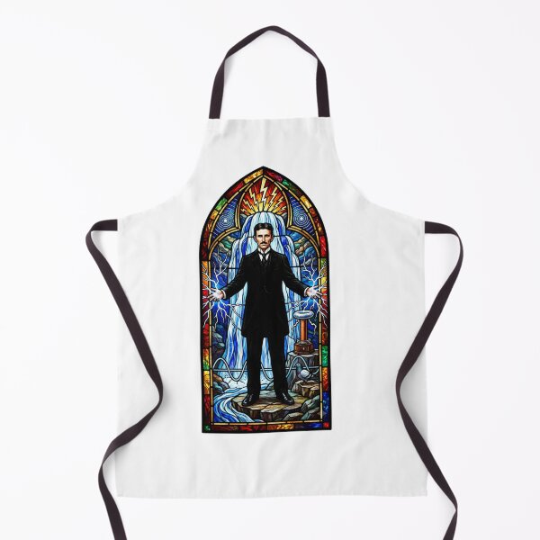 Item preview, Saint Tesla — Stained Glass Lightning Portrait designed and sold by JTLenny.