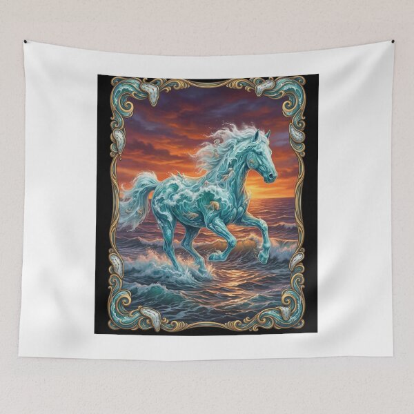 Item preview, Ocean Wave Stallion Surreal Art designed and sold by OddlySticky.