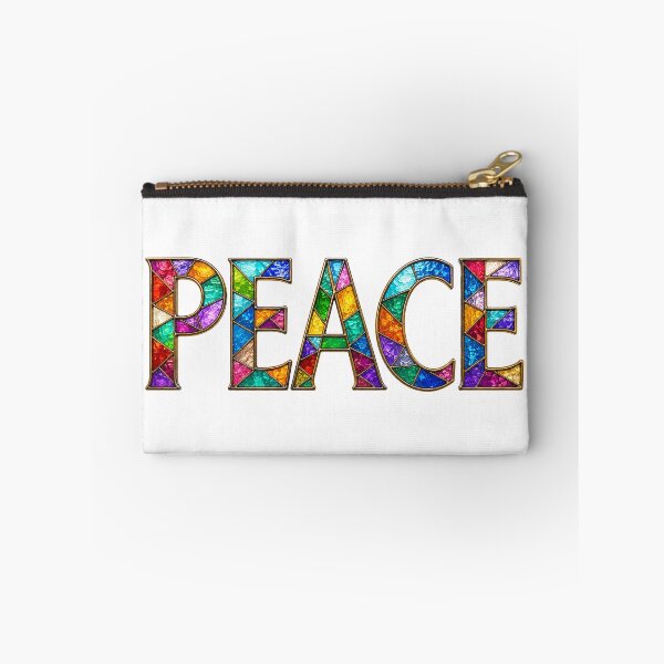 Item preview, Peace Stained Glass Typography Rainbow Mosaic Word Art Colorful Inspirational Pride Decor Sticker designed and sold by RoPrincess.