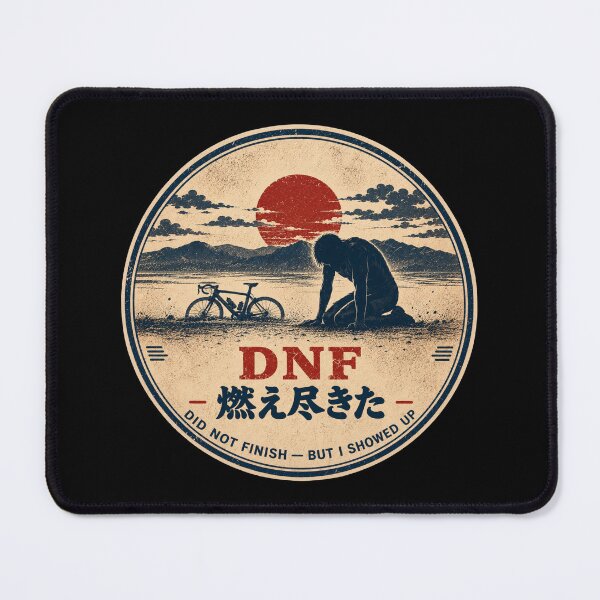 Item preview, Cycling DNF Sticker — Moetsukita 燃え尽きた Vintage Japanese Gravel Bike Art designed and sold by Locker39.