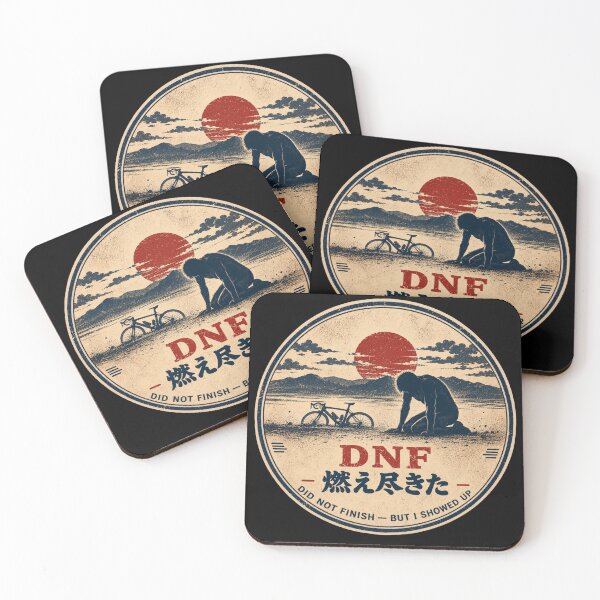 Item preview, Cycling DNF Sticker — Moetsukita 燃え尽きた Vintage Japanese Gravel Bike Art designed and sold by Locker39.
