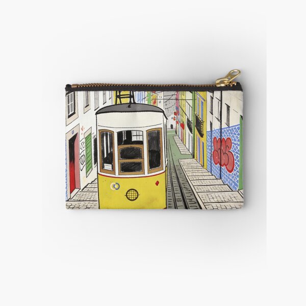 Item preview, Lisbon Tram Portugal Wall Art Historic City Illustration European Travel Poster Colorful Street Scene Portugal Travel  designed and sold by Kzara Visual.
