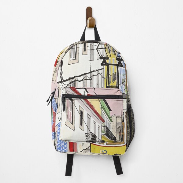 Item preview, Lisbon Tram Portugal Wall Art Historic City Illustration European Travel Poster Colorful Street Scene Portugal Travel  designed and sold by Kzara Visual.