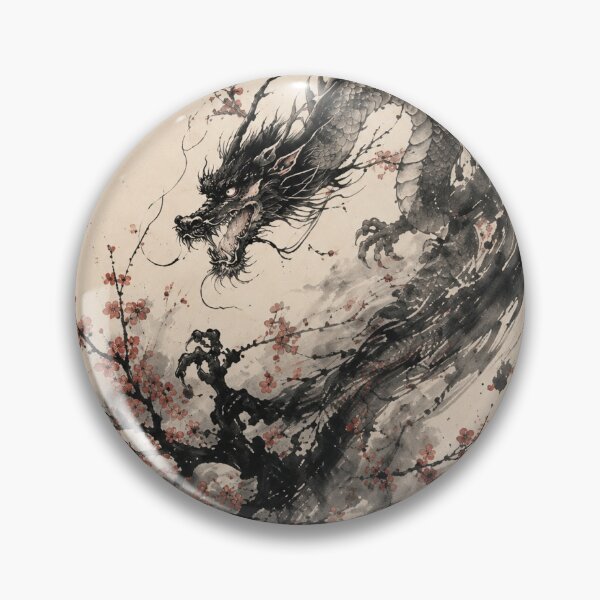 Item preview, Japanese Dragon with Sakura Spirit designed and sold by  Silent Japan Studio.
