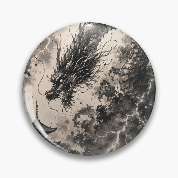 Item preview, Japanese Dragon in Thunderstorm designed and sold by  Silent Japan Studio.