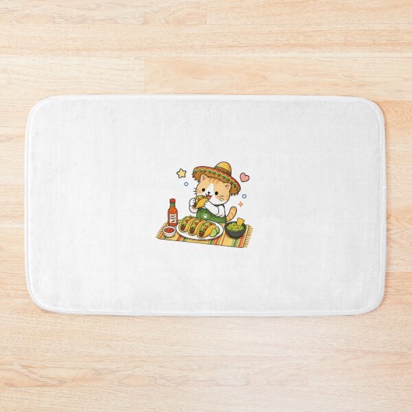 Item preview, Cute Taco Cat Kawaii Mexican Food Ginger Kitty Illustration designed and sold by NoopnyangStudio.