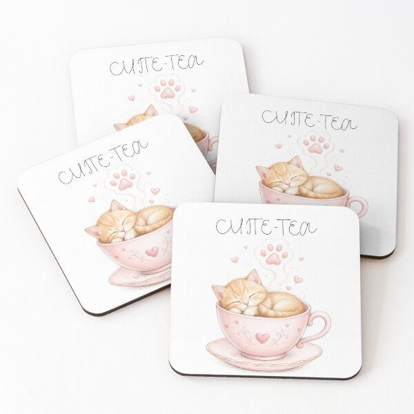 Item preview, Cute Kitten In Teacup Kawaii Cat Cutetea designed and sold by Broken143.