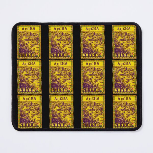 Item preview, Accra Ghana Vintage Postage Stamp Travel Poster | Accra city skyline designed and sold by Youngkev-arts.
