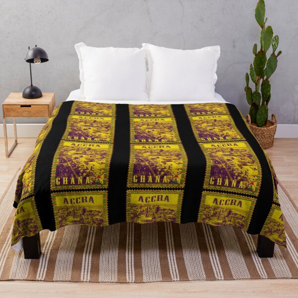Item preview, Accra Ghana Vintage Postage Stamp Travel Poster | Accra city skyline designed and sold by Youngkev-arts.