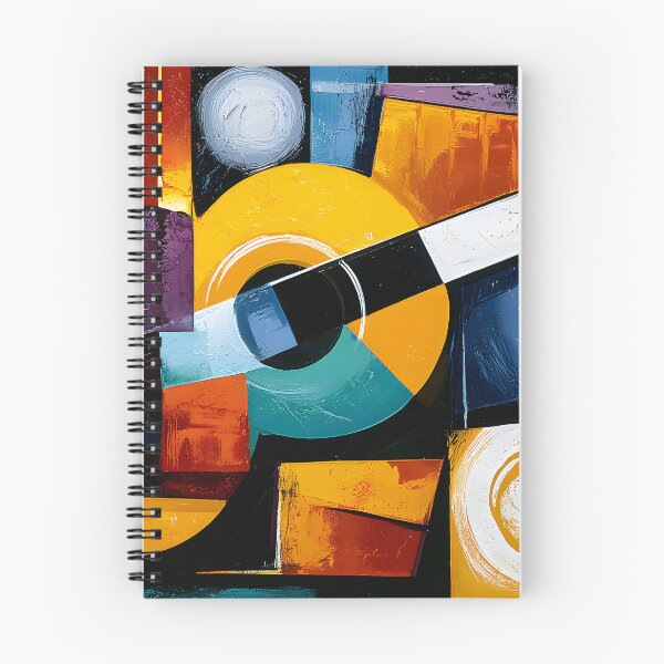 Item preview, Colorful Geometric Guitar Composition Celebrating Music Through Bold Abstract Contemporary Wall Art designed and sold by OlfactoART Studio.