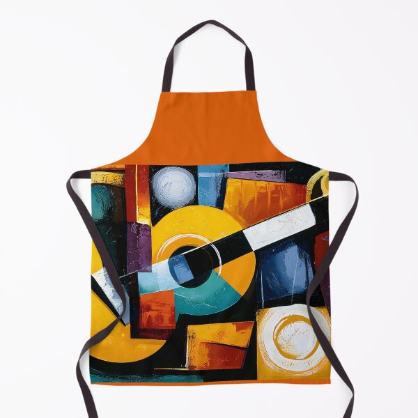 Item preview, Colorful Geometric Guitar Composition Celebrating Music Through Bold Abstract Contemporary Wall Art designed and sold by OlfactoART Studio.
