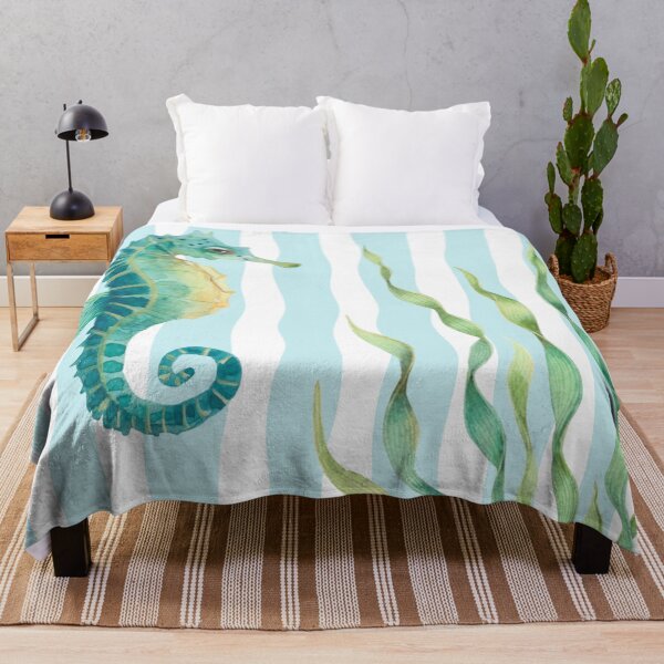 Item preview, Seahouse Summer Stripe designed and sold by Cosmic Badger.