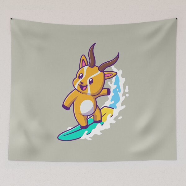Item preview, A Gazelle on The Surfboard, Gift For SurfLover designed and sold by MalwasBasket.