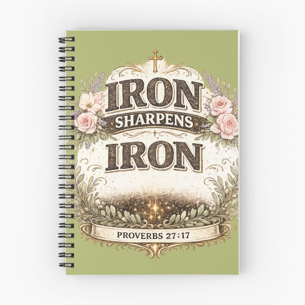 Item preview, Iron Sharpens Iron Proverbs 27:17 Floral Christian Design designed and sold by ButterflyHolly Resource.