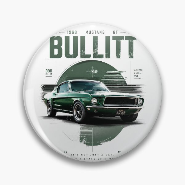 Item preview, 1968 Mustang GT Bullitt Highland Green Classic Muscle Car designed and sold by EdGraphy.