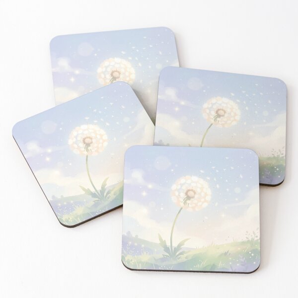 Item preview, Peaceful Dandelion and Soft Pastel Sunset Meadow designed and sold by Neural Dream.