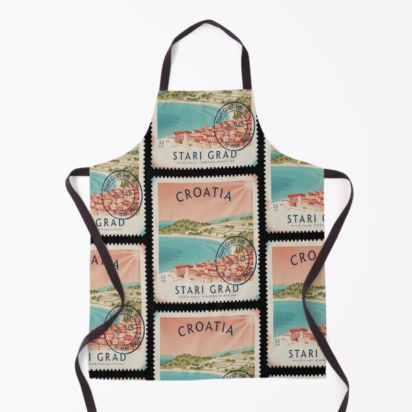 Item preview, Stari Grad Croatia Pastel Harbor Adriatic Stamp Sticker designed and sold by stickercuffs.