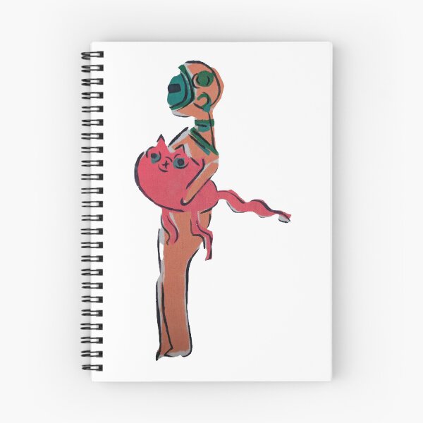 Item preview, Astronaut and pink cat  designed and sold by Bluebell art.