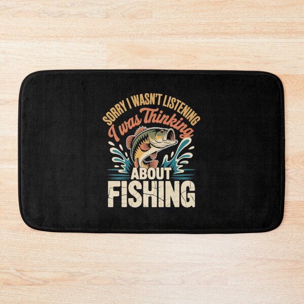 Item preview, Sorry I Wasn't Listening I Was Thinking About Fishing Vintage Fisherman Design designed and sold by MizoX7.