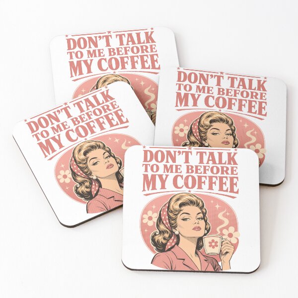 Item preview, Don't Talk to Me Before My Coffee Retro Pop Art Design designed and sold by Art JSMY.