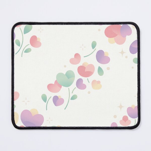 Item preview, Pastel Heart Shaped Flowers Minimalist Pattern designed and sold by Neural Dream.