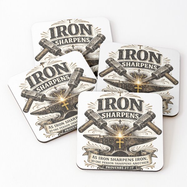 Item preview, Iron Sharpens Iron Proverbs 27:17 Christian Design designed and sold by ButterflyHolly Resource.