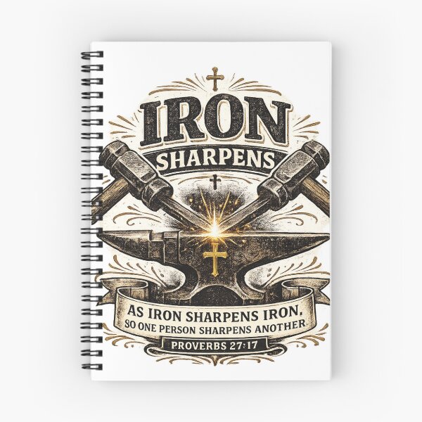 Item preview, Iron Sharpens Iron Proverbs 27:17 Christian Design designed and sold by ButterflyHolly Resource.