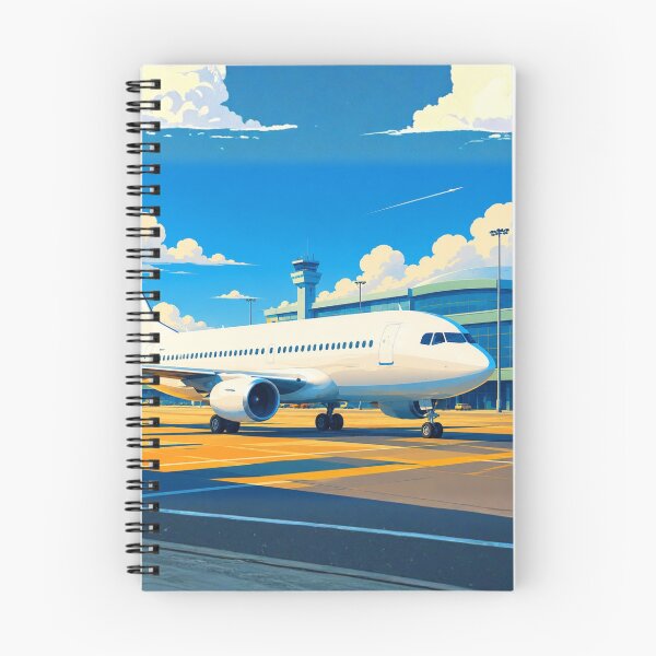 Item preview, Modern Flat Vector Style Commercial Passenger Airplane at Airport Terminal Illustration designed and sold by EMairplanes.