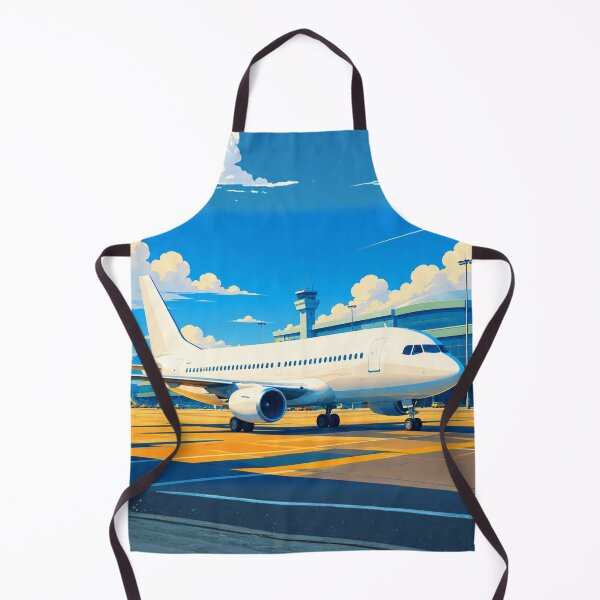 Item preview, Modern Flat Vector Style Commercial Passenger Airplane at Airport Terminal Illustration designed and sold by EMairplanes.