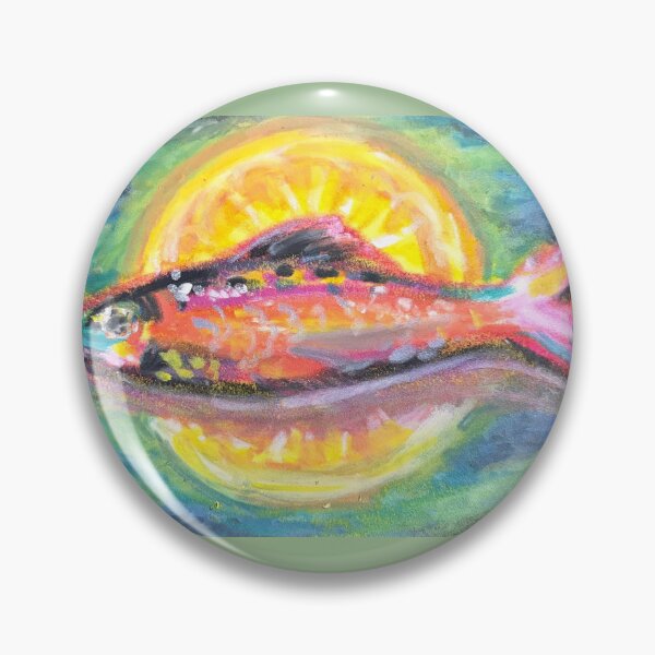 Item preview, Anchovies on lemon summer edition original oil pastel fish art designed and sold by Paintingladycat.