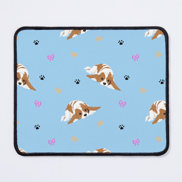 Item preview, King Charles Cavalier Spaniel with Paw Prints and Ribbon Bow | Dog Lover Design designed and sold by yashiki.