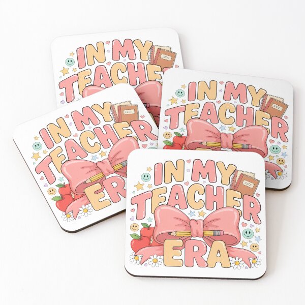 Item preview, In My Teacher Era Retro Coquette Teacher Pink Pencil Bow Cute Pastel Teacher Aesthetic Back to School Gift designed and sold by CoastalEmp.