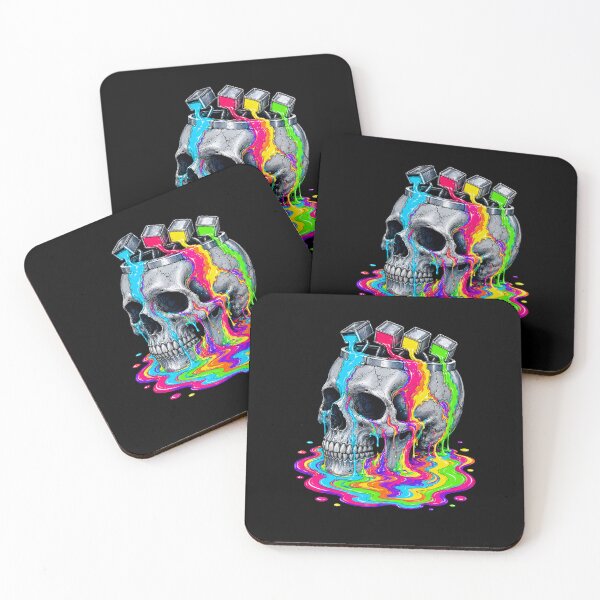 Item preview, Trippy Colorful Skull designed and sold by bobcatmarty.
