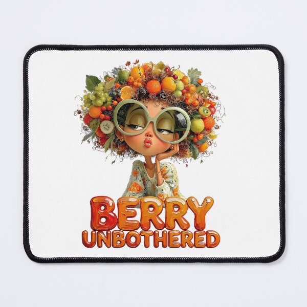Item preview, Cute 3D Cartoon Fruit Afro Girl - Berry Unbothered designed and sold by colormystory.