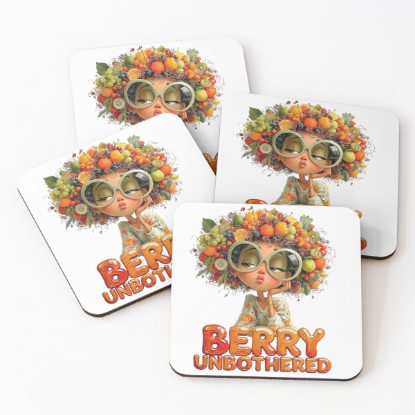 Item preview, Cute 3D Cartoon Fruit Afro Girl - Berry Unbothered designed and sold by colormystory.