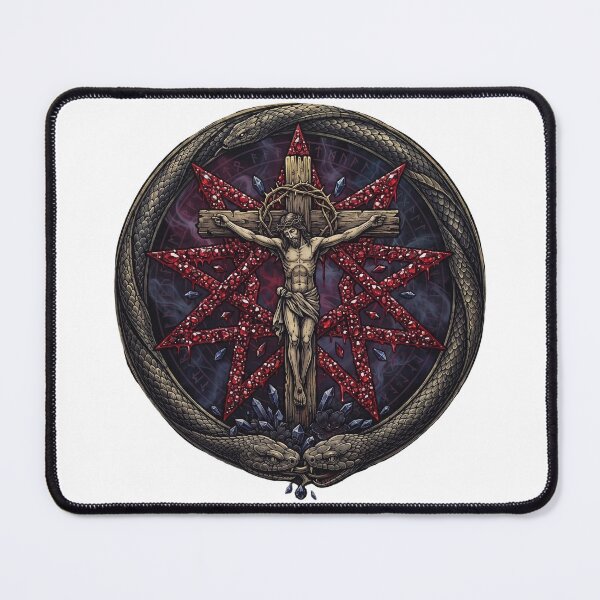 Item preview, Gothic Cross & Serpent Graphic Tee - Heavy Metal Aesthetic Apparel designed and sold by Zacushi.