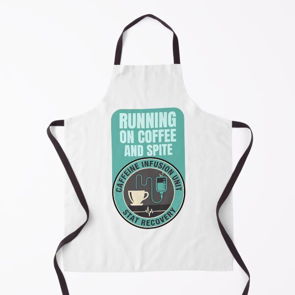 Item preview, Running on Coffee and Spite Nurse Humor Badge designed and sold by NullSpacePrints.