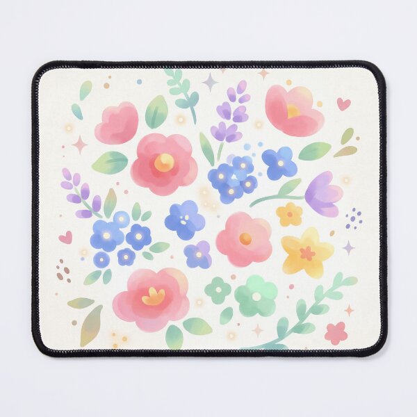 Item preview, Soft Pastel Spring Flowers Botanical Cluster designed and sold by Neural Dream.