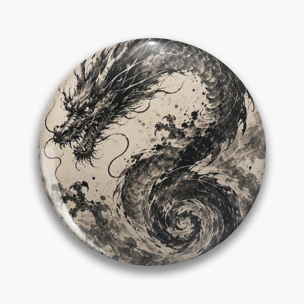 Item preview, Blue Enso Japanese Dragon designed and sold by  Silent Japan Studio.