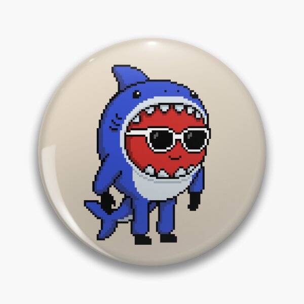Item preview, Apple Pixel in a Shark Costume (BL) designed and sold by White Rim Mates.