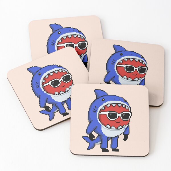 Item preview, Apple Pixel in a Shark Costume (BL) designed and sold by White Rim Mates.