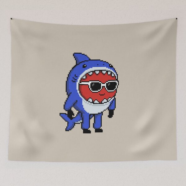Item preview, Apple Pixel in a Shark Costume (BL) designed and sold by White Rim Mates.