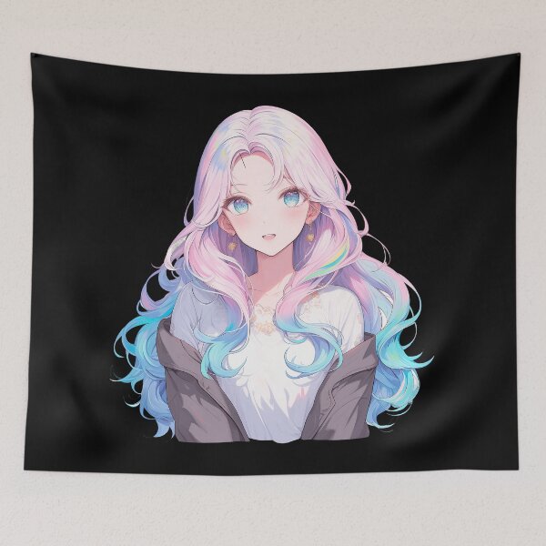Item preview, Lovely Celeste – Dreamy Rainbow Anime Girl designed and sold by bella-rosa87.