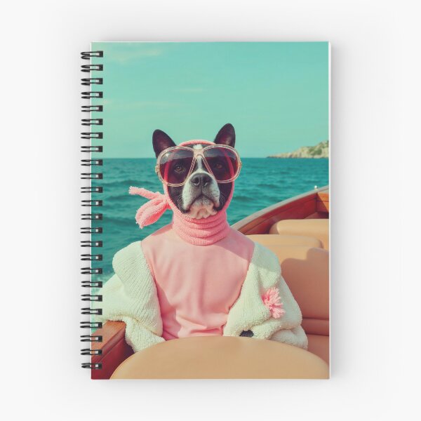 Item preview, Funny Dog Wall Art For Coastal Living Room Decor Fashion Pet Print Luxury Yacht Artwork Beach House Picture Coastal Vacation Home Poster designed and sold by Kzara Visual.