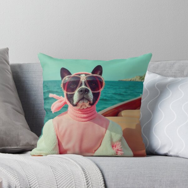Item preview, Funny Dog Wall Art For Coastal Living Room Decor Fashion Pet Print Luxury Yacht Artwork Beach House Picture Coastal Vacation Home Poster designed and sold by Kzara Visual.