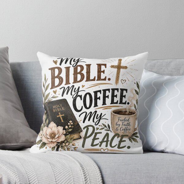 Item preview, My Bible My Coffee My Peace Christian Design designed and sold by ButterflyHolly Resource.