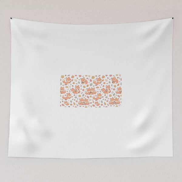 Item preview, Kawaii Baby Fox Autumn Leaves Pattern designed and sold by MuffinMeng ⭐⭐⭐⭐⭐.
