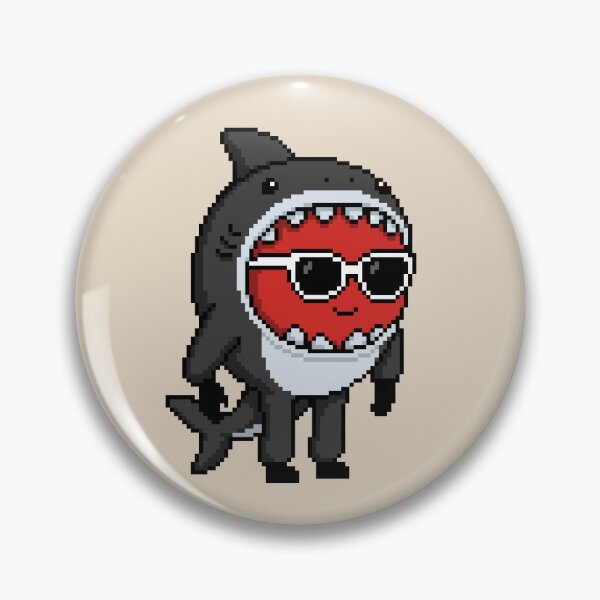 Item preview, Apple Pixel in a Shark Costume (BK) designed and sold by White Rim Mates.